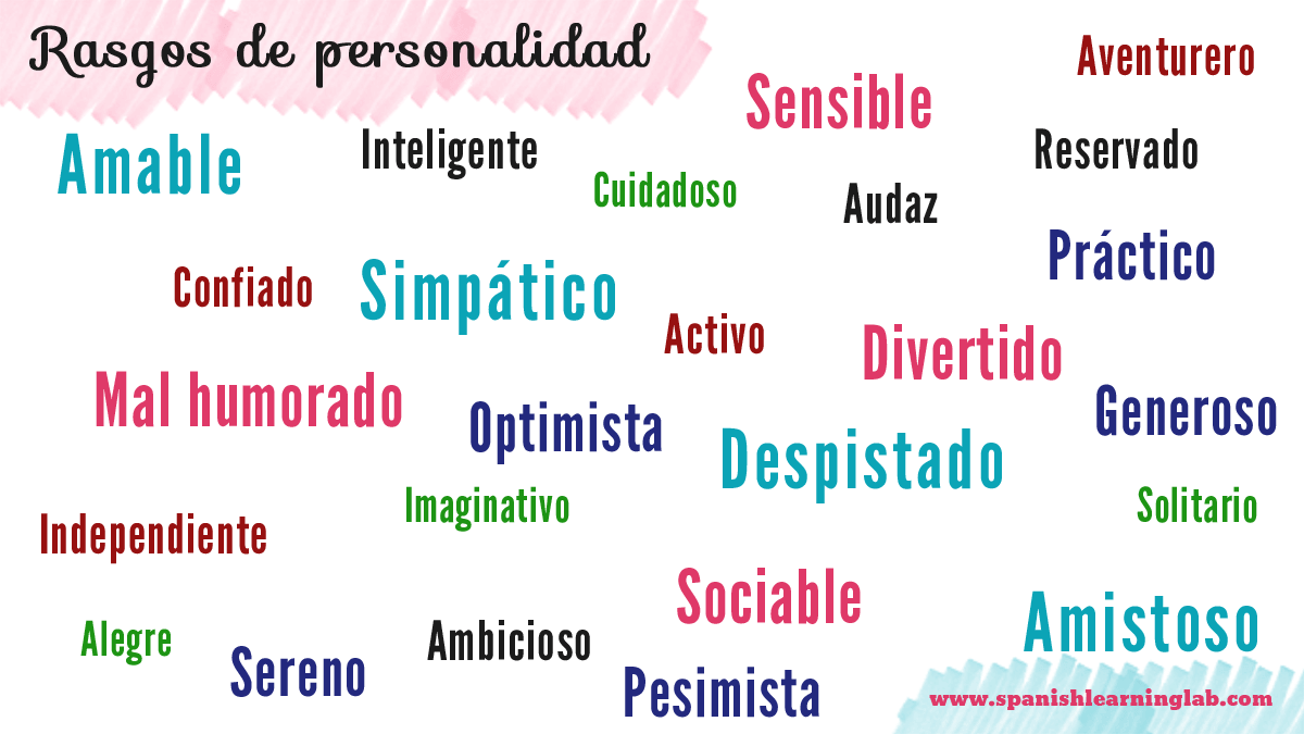 La Personalidad How To Describe Personality In Spanish SER Adjectives Spanish Learning Lab