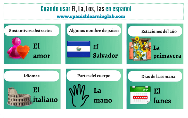 Los Artículos Definidos En Español Reglas Y Ejercicios
