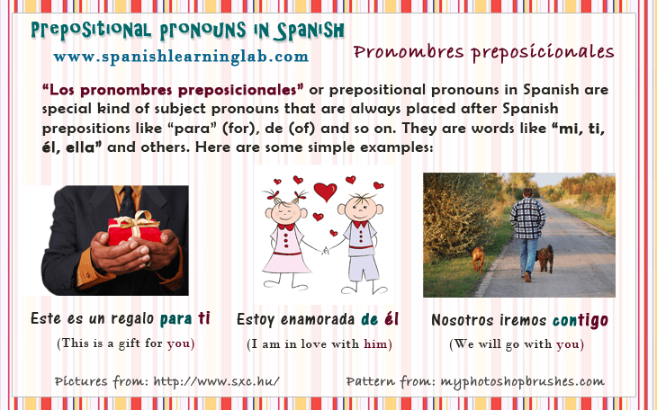 Practicing Spanish Prepositional Pronouns Spanish Learning Lab