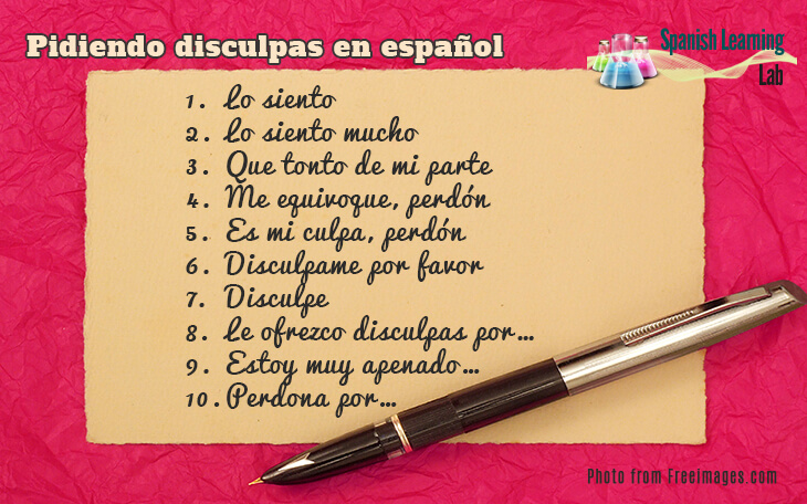 How to Apologize in Spanish: Phrases and Listening Practice - Spanish  Learning Lab