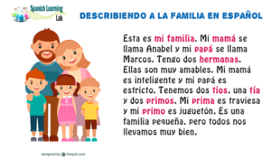 Describiendo a la Familia en Español: Ejemplos y Ejercicios