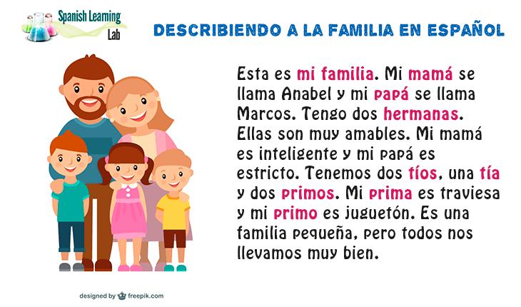 La familia - Describing your family in Spanish - Spanish Learning Lab