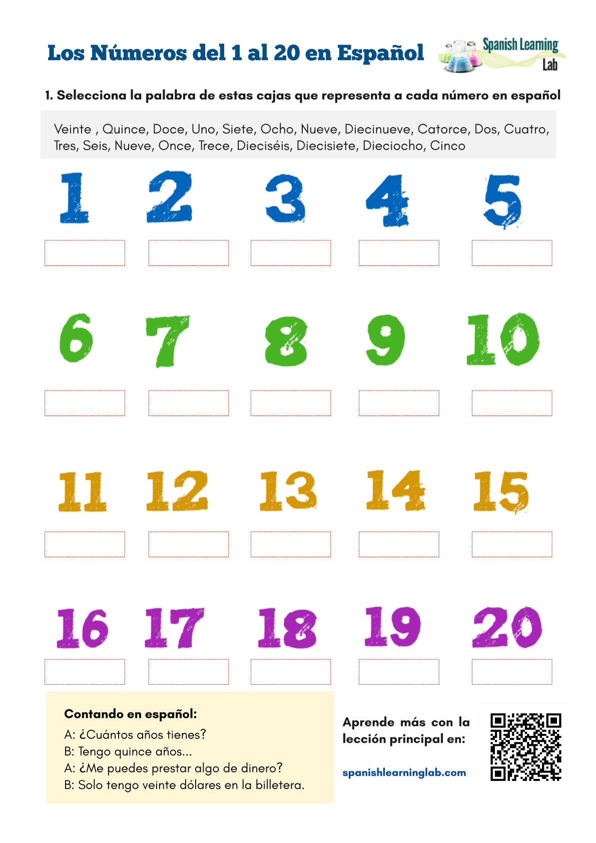 Numbers In Spanish Worksheet Worksheets For Kindergarten