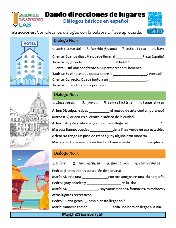 Describing Houses and Apartments - Spanish Dialogues in PDF - Spanish  Learning Lab